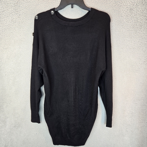 Steve Madden Black Sweater Dress Sz S Womens Soft & Cozy Feel Long Sleeve Warm - Picture 9 of 11